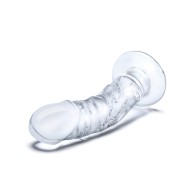 Glas 7" Realistic Curved Glass Dildo Clear