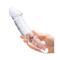 Clear 10.5" Girthy Glass Double Dong