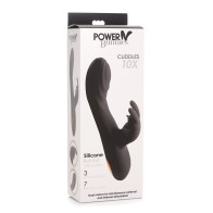 Curve Toys Power Bunnies Cuddles Rabbit Vibrator - Black