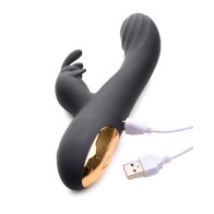 Curve Toys Power Bunnies Cuddles Rabbit Vibrator - Black