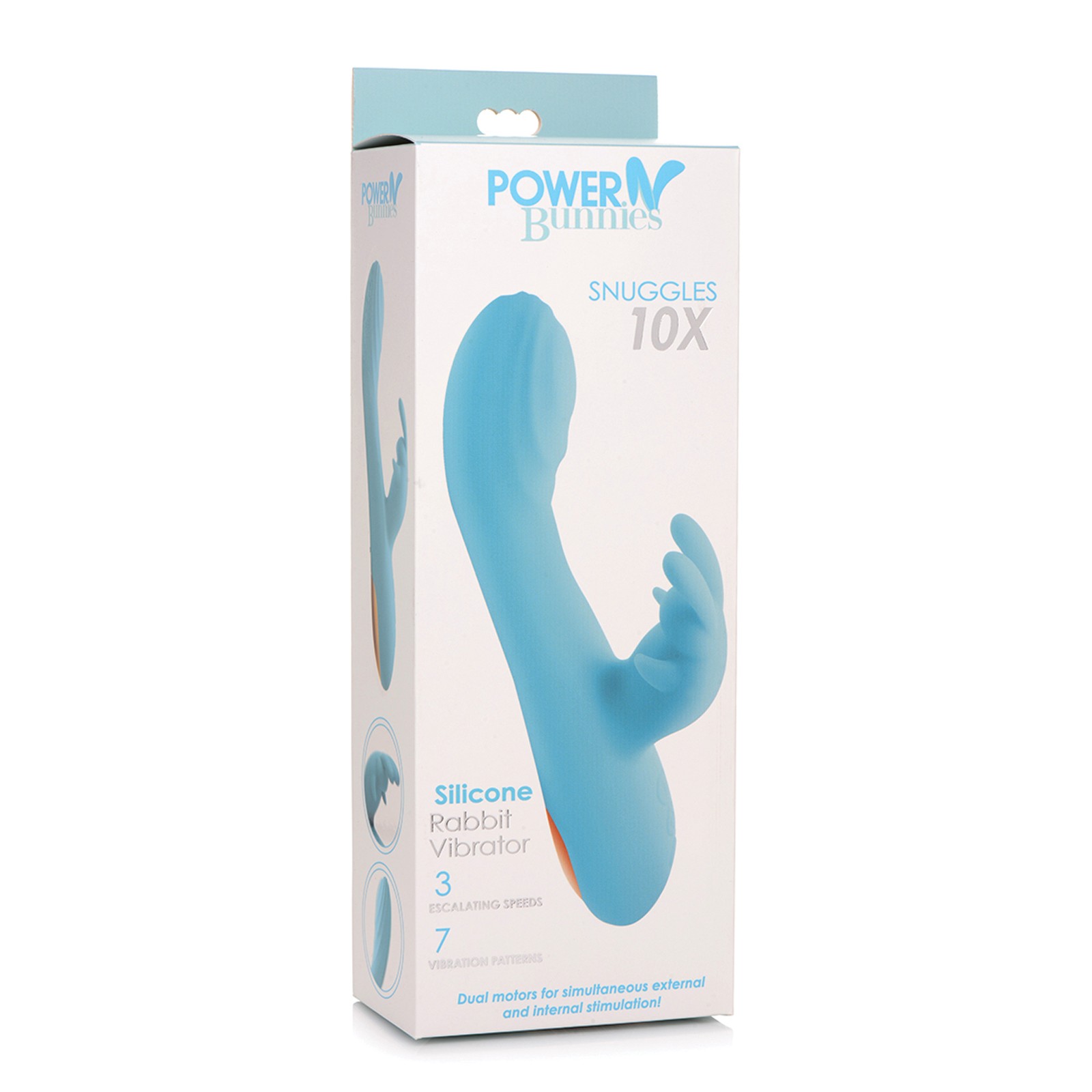 Vibrador Curve Toys Power Bunnies Snuggles 10x para Estimulación Dual