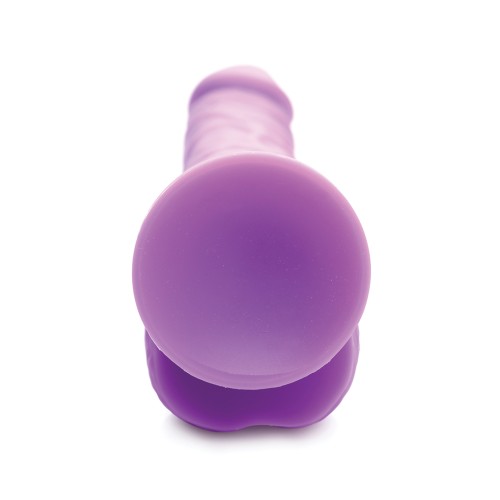 Lollicock 7 Inch Silicone Dildo with Balls - Grape