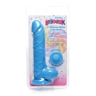 Curve Toys Lollicock 7" Silicone Dildo with Balls - Berry