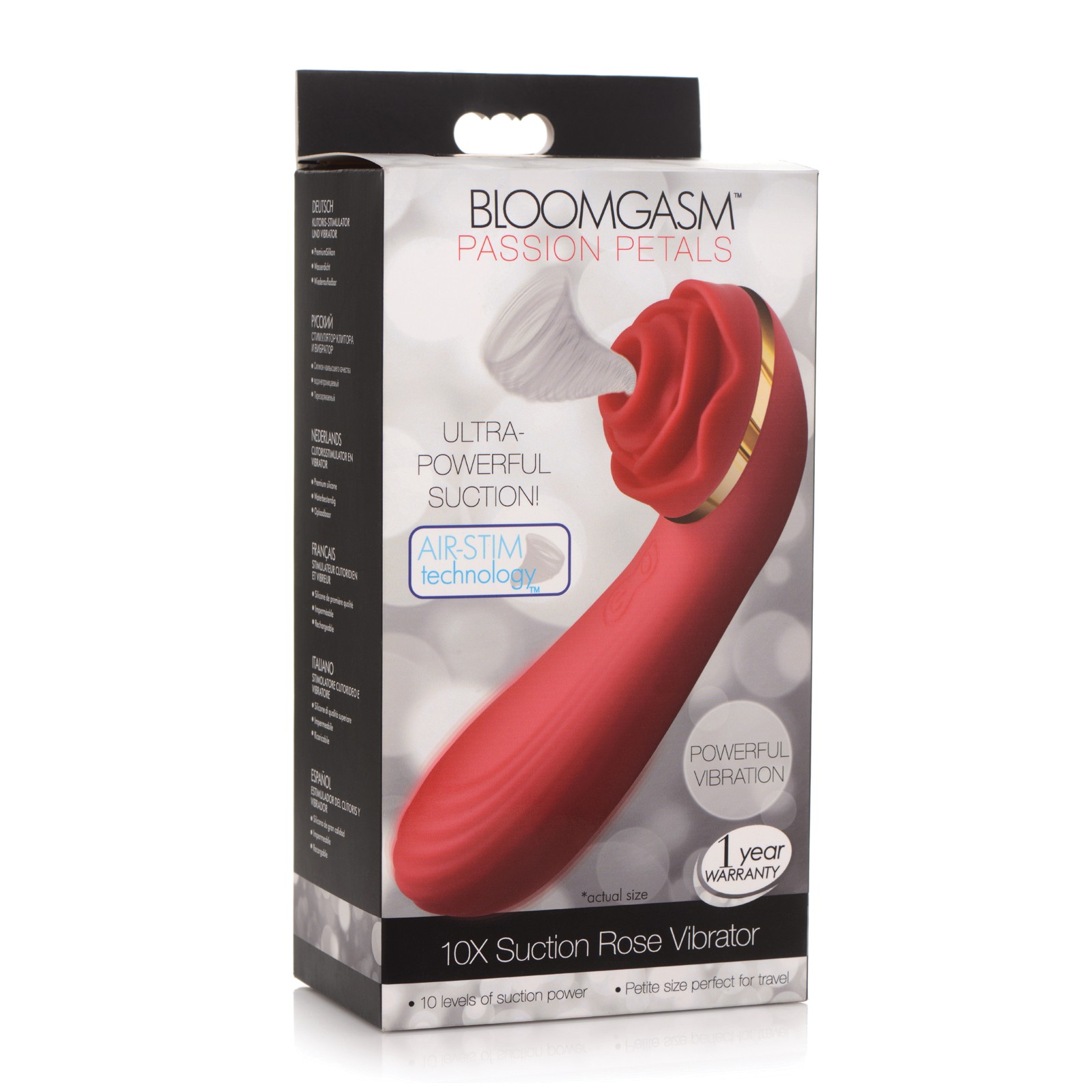 Inmi Bloomgasm Passion Petals Rose Red 10X Suction Vibrator