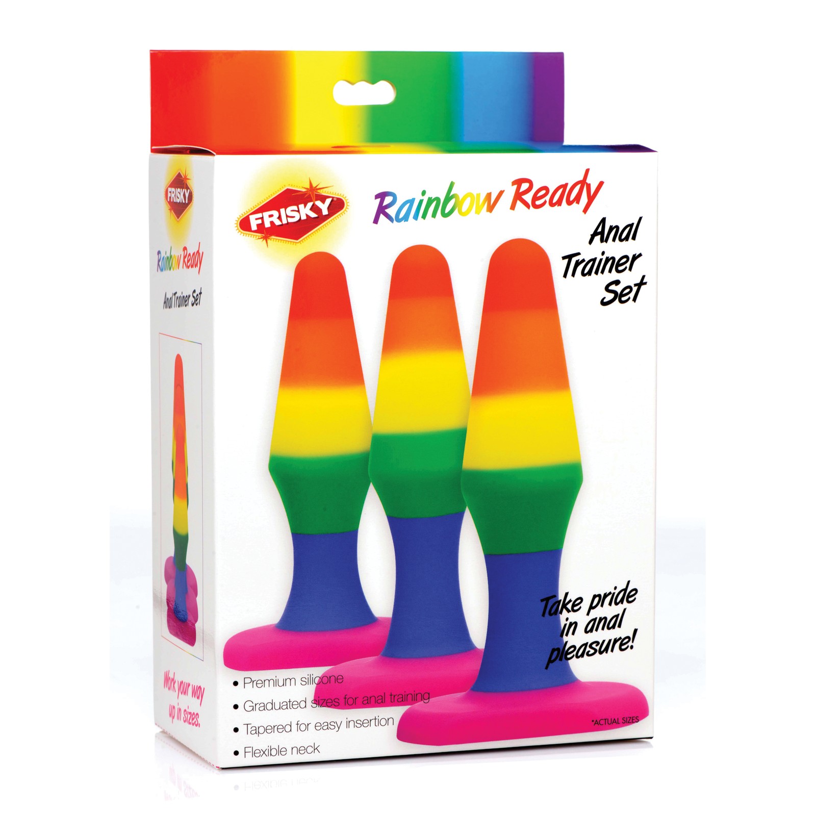 Frisky Rainbow Silicone Anal Trainer Set