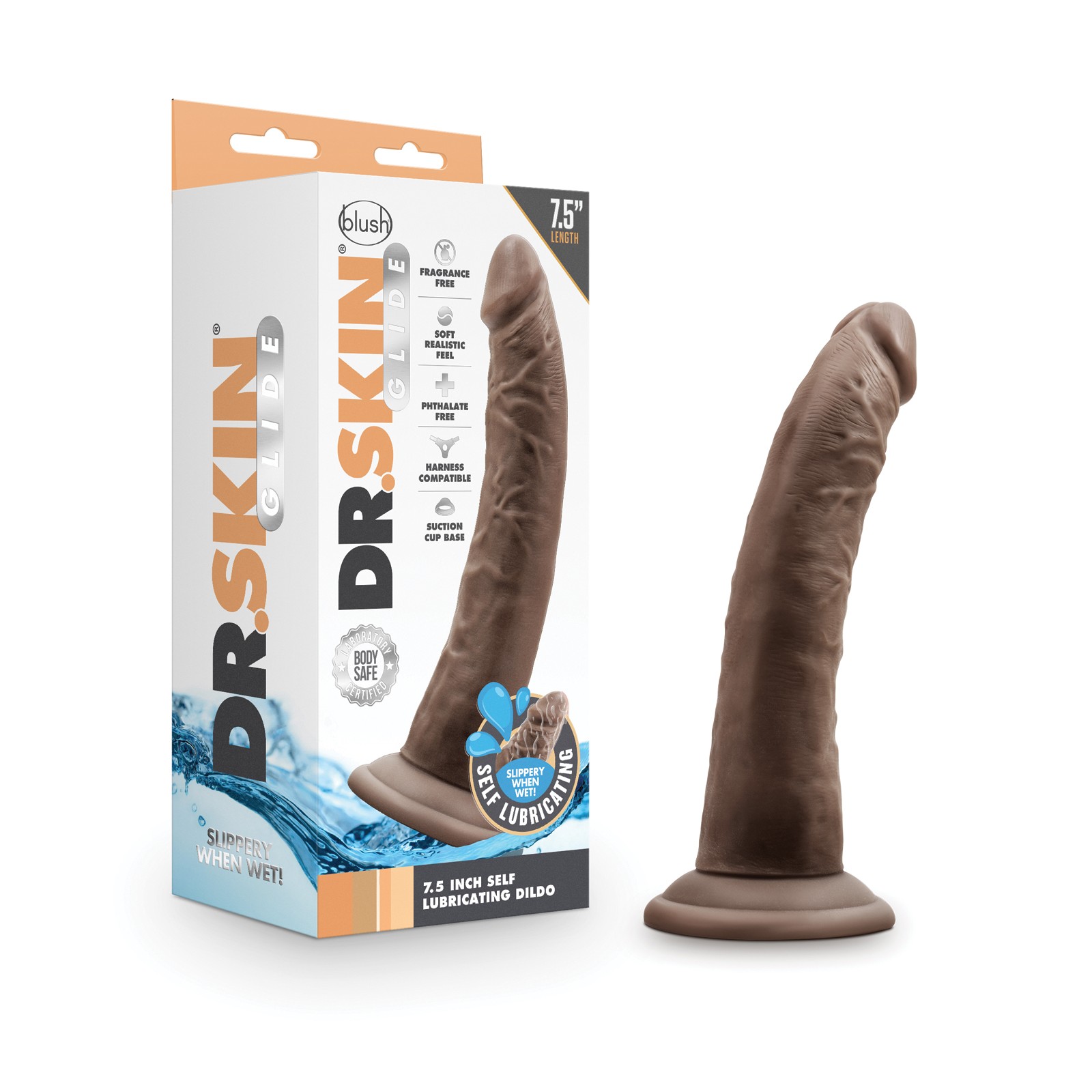 Dildo Autolubricante Dr. Skin Glide - 7.5 pulgadas