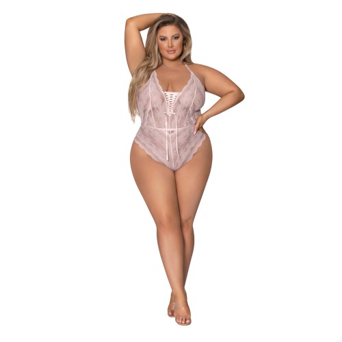 Seabreeze Strappy Back Teddy Blush 2X - Elegant Design