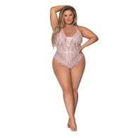 Seabreeze Strappy Back Teddy Blush 2X - Elegant Design