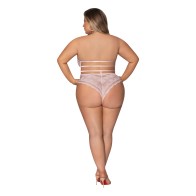 Seabreeze Strappy Back Teddy Blush 2X - Elegant Design