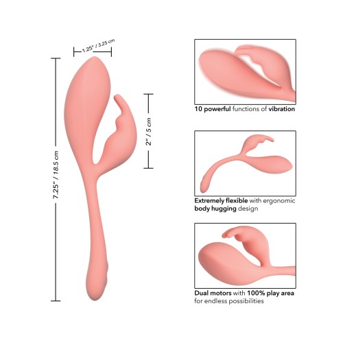 Elle Liquid Silicone Bunny Vibrator - Pink