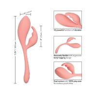 Elle Liquid Silicone Bunny Vibrator - Pink