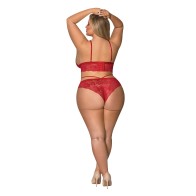 Sugar & Spice Red Bra & Panty Set