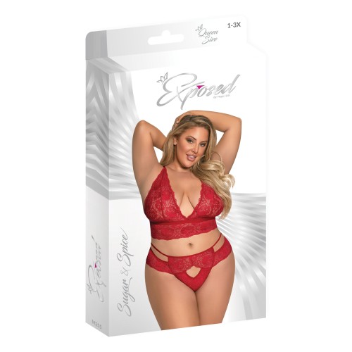 Sugar & Spice Red Bra & Panty Set