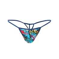 Male Basics Sinful Hipster Thong - Blue