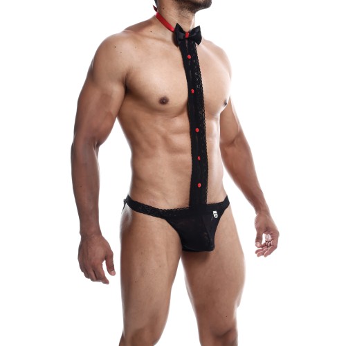 Male Basics Tuxedo Lace Jockstrap - Black