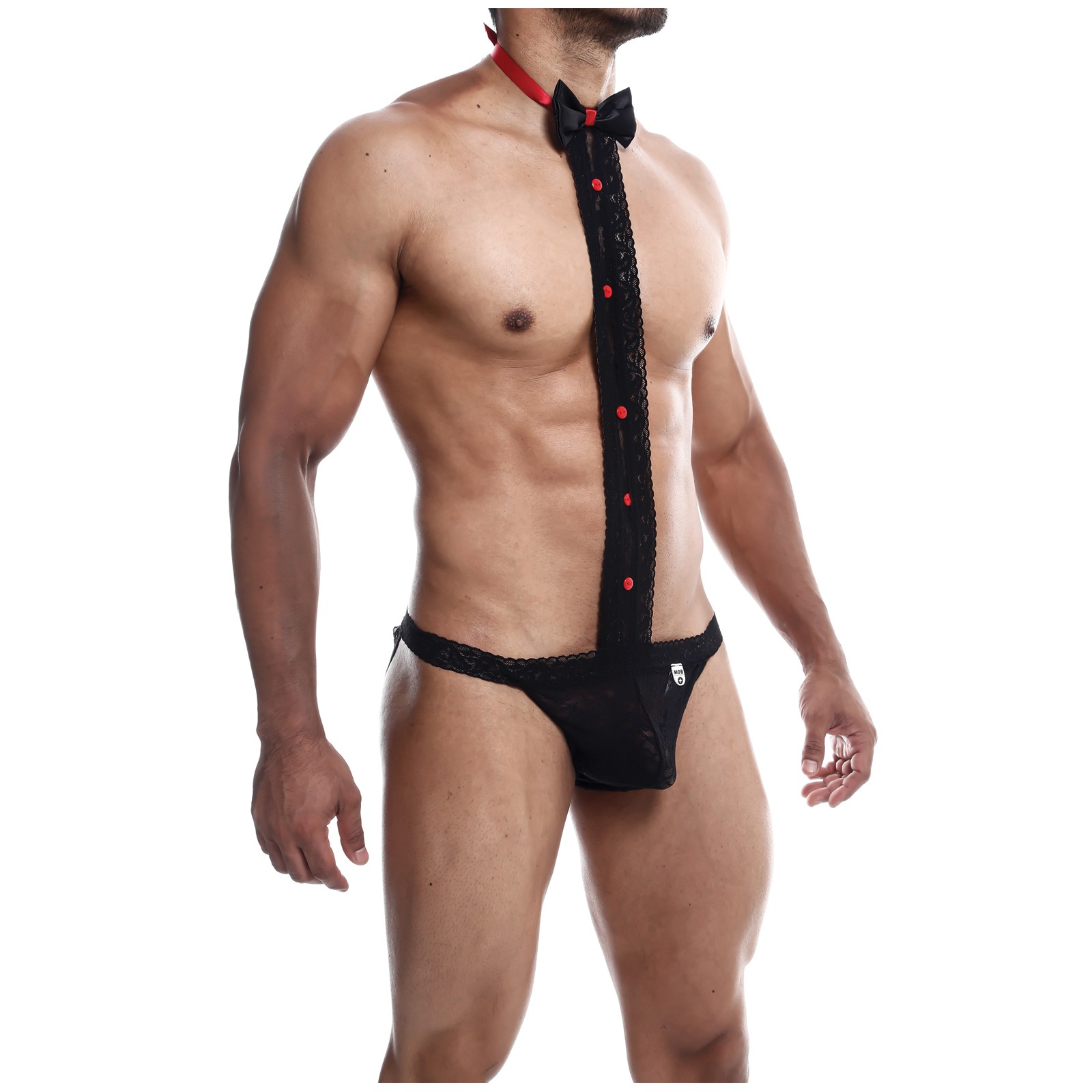 Jockstrap Tuxedo de Encaje Male Basics - Negro