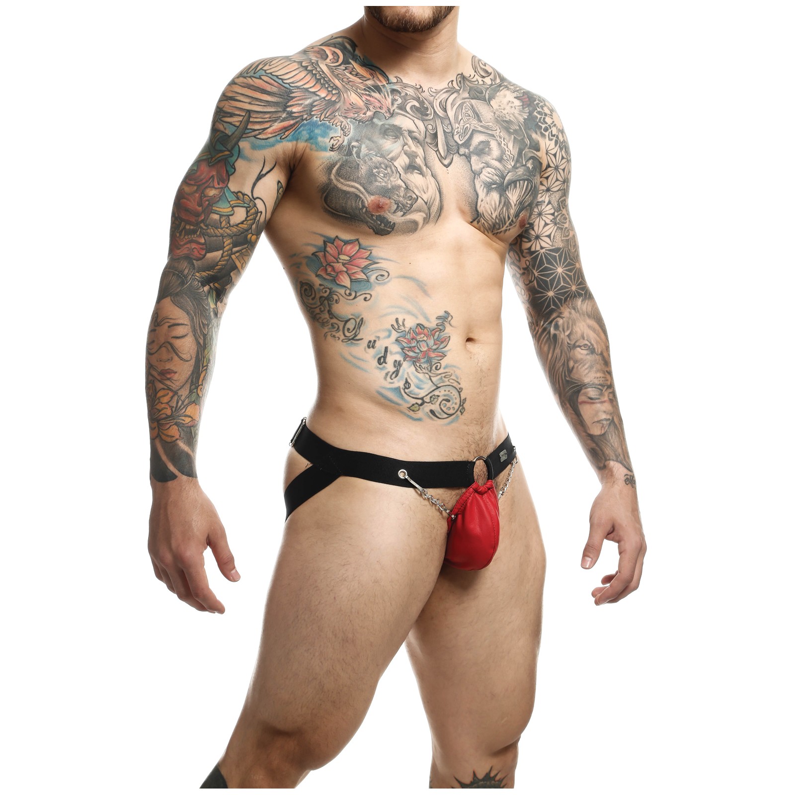 Jockstrap de Cadena Dungeon - Rojo Talla Única