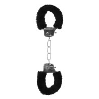 Beginner's Furry Hand Cuffs - Black & White