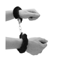 Beginner's Furry Hand Cuffs - Black & White