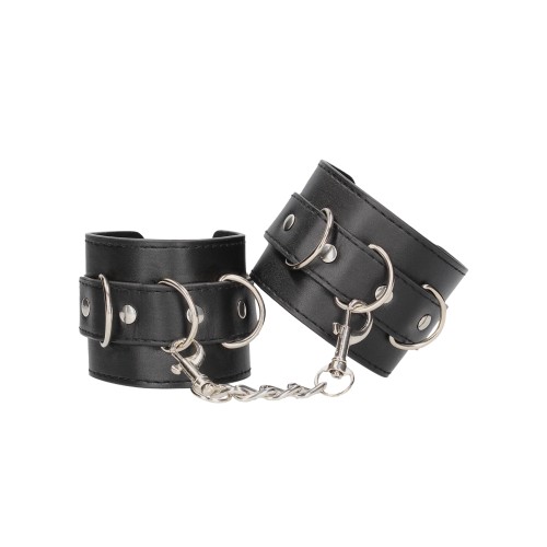 Shots Ouch Leather Hand/Ankle Cuffs - Black