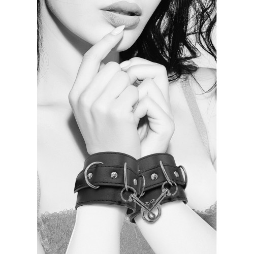 Shots Ouch Leather Hand/Ankle Cuffs - Black