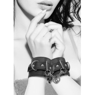 Shots Ouch Leather Hand/Ankle Cuffs - Black