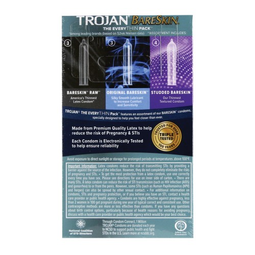 Condones Trojan BareSkin EveryTHIN para Placer Sensacional