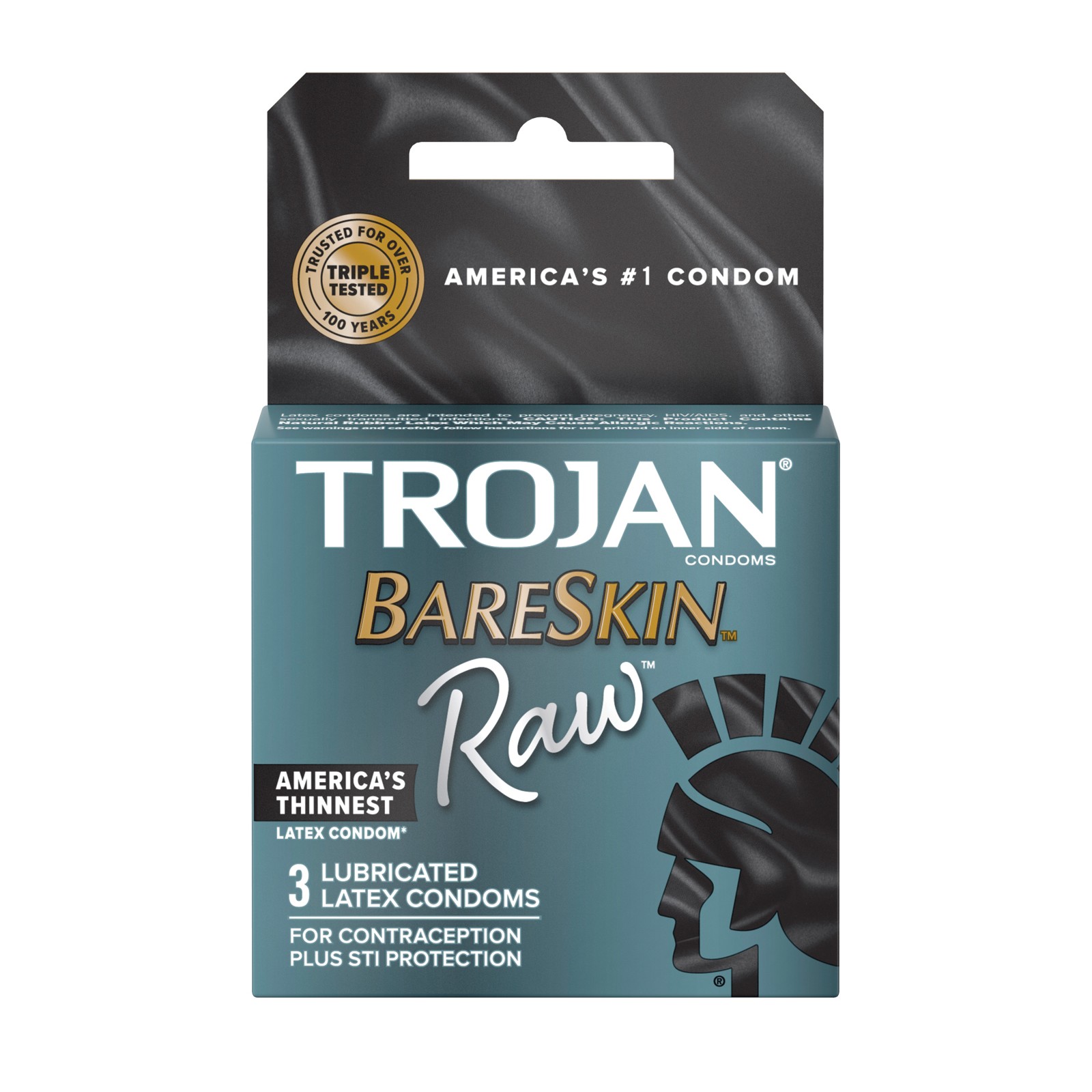 Condones Trojan BareSkin Raw Pack de 3 - Comodidad Sútil