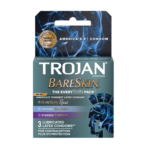 Condones Trojan BareSkin EveryTHIN - Paquete Variado