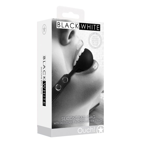 Shots Ouch Silicone Ball Gag - Black