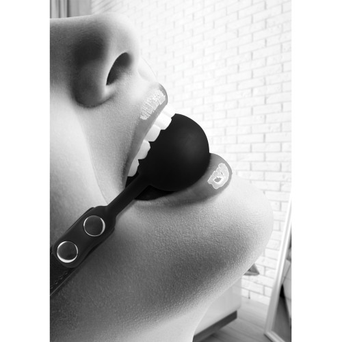 Shots Ouch Silicone Ball Gag - Black