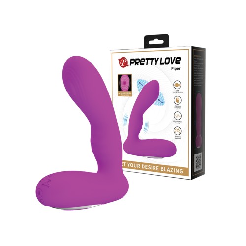 Pretty Love Piper Double Pulsation Vibe - Fuchsia