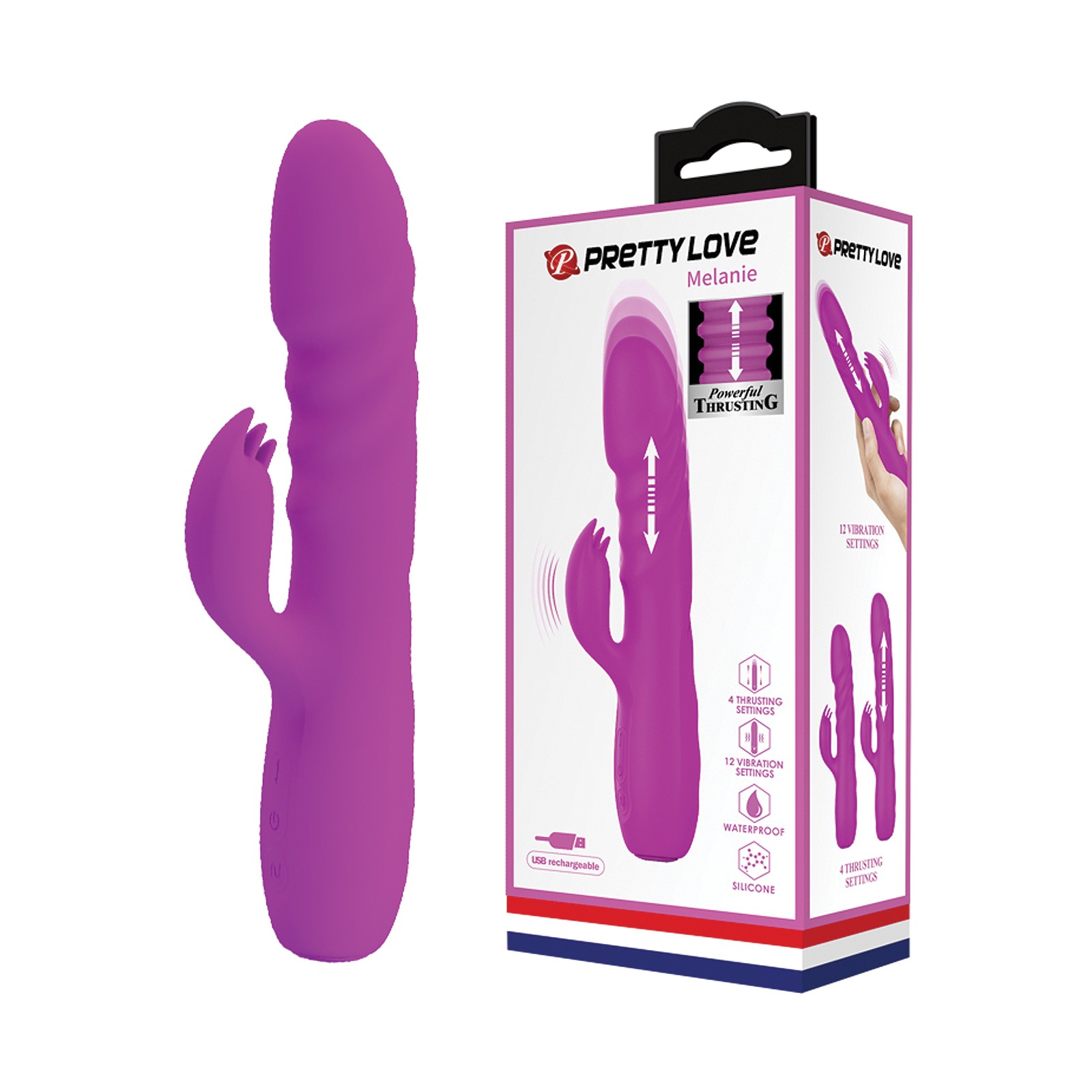 Conejito Vibrador Thrusting Pretty Love Melanie - Placer Supremo