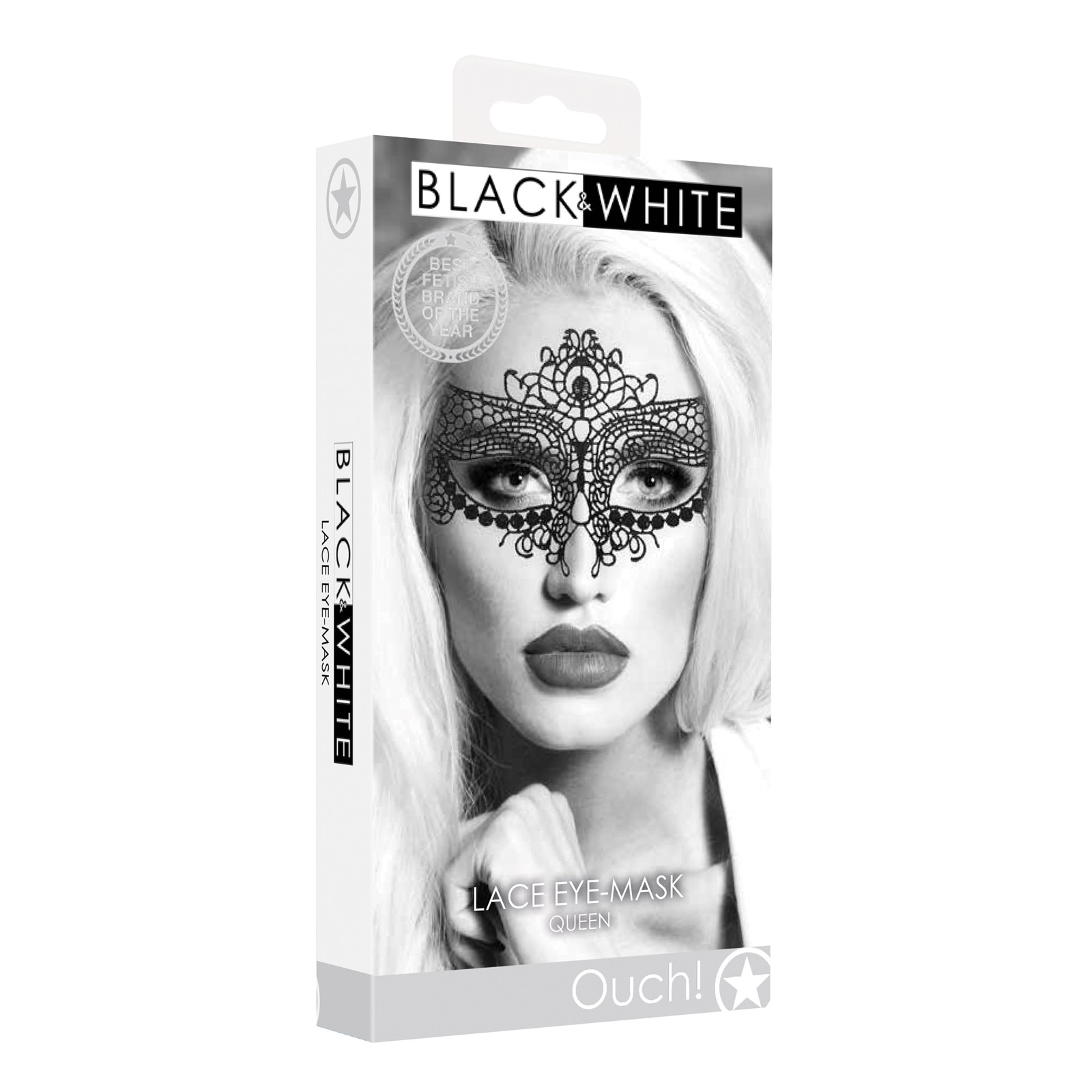 Shots Ouch Lace Eye Mask - Queen Black