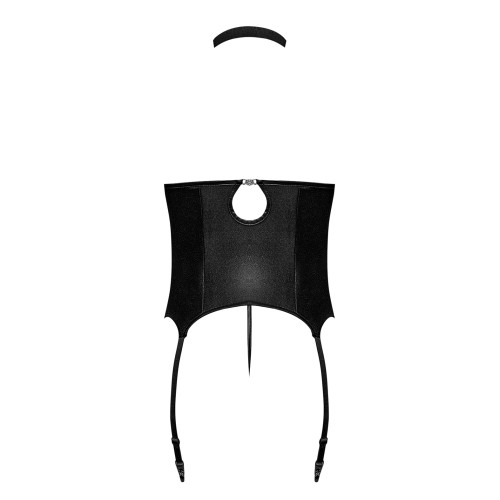 Conjunto de Corset Cupless con Collar y G-String