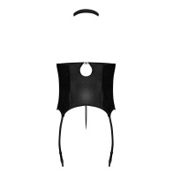 Cupless Corset Set with Choker and G-String