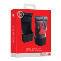 Shots Ouch Puppy Play Cut-Out Gloves Red