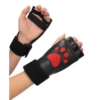 Shots Ouch Puppy Play Cut-Out Gloves Red