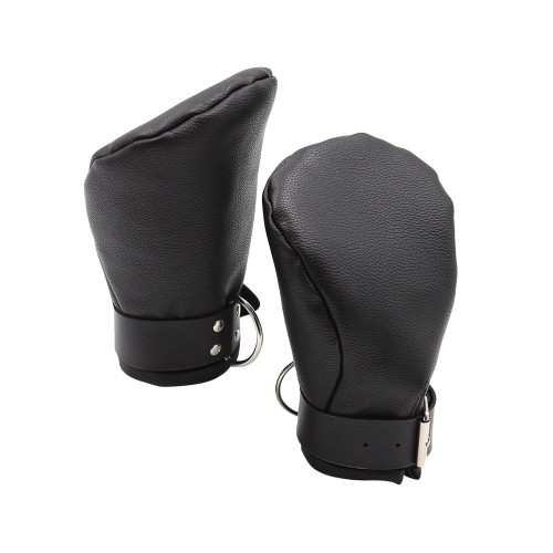 Shots Ouch Puppy Play Lined Fist Mitts - Black