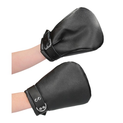 Shots Ouch Puppy Play Lined Fist Mitts - Black