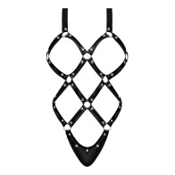 Lust Contessa Cupless Strappy Teddy - Black