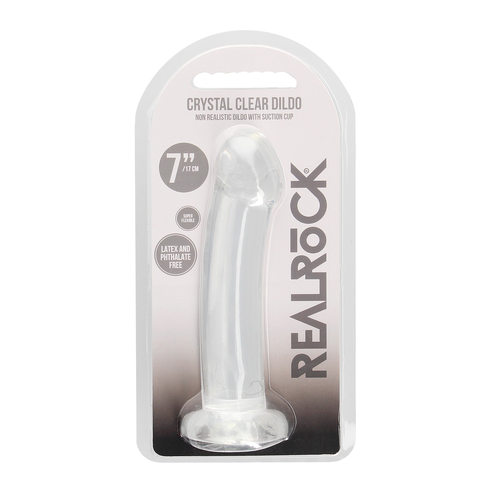 RealRock Crystal Clear 7" Dildo Transparent