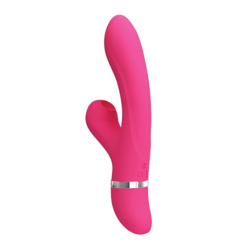 Conejito Vibrador Succionador Pretty Love Willow Rosa