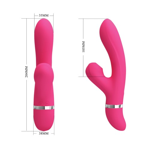 Conejito Vibrador Succionador Pretty Love Willow Rosa