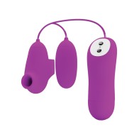 Pretty Love Suction Vibro Bullets Fuchsia