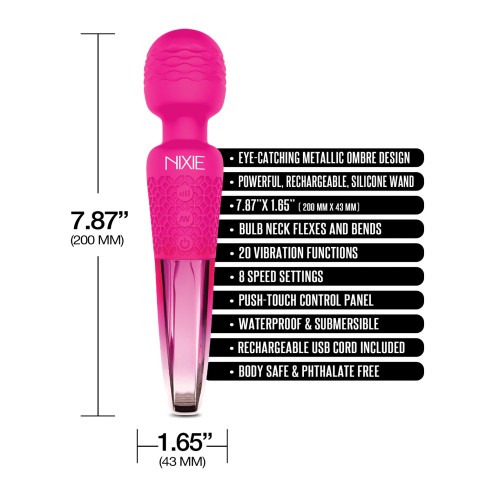 Masajeador Wand Recargable Nixie Ombre Rosa