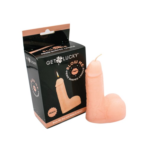 Get Lucky 5-inch Blow Me Penis Candle - Peach