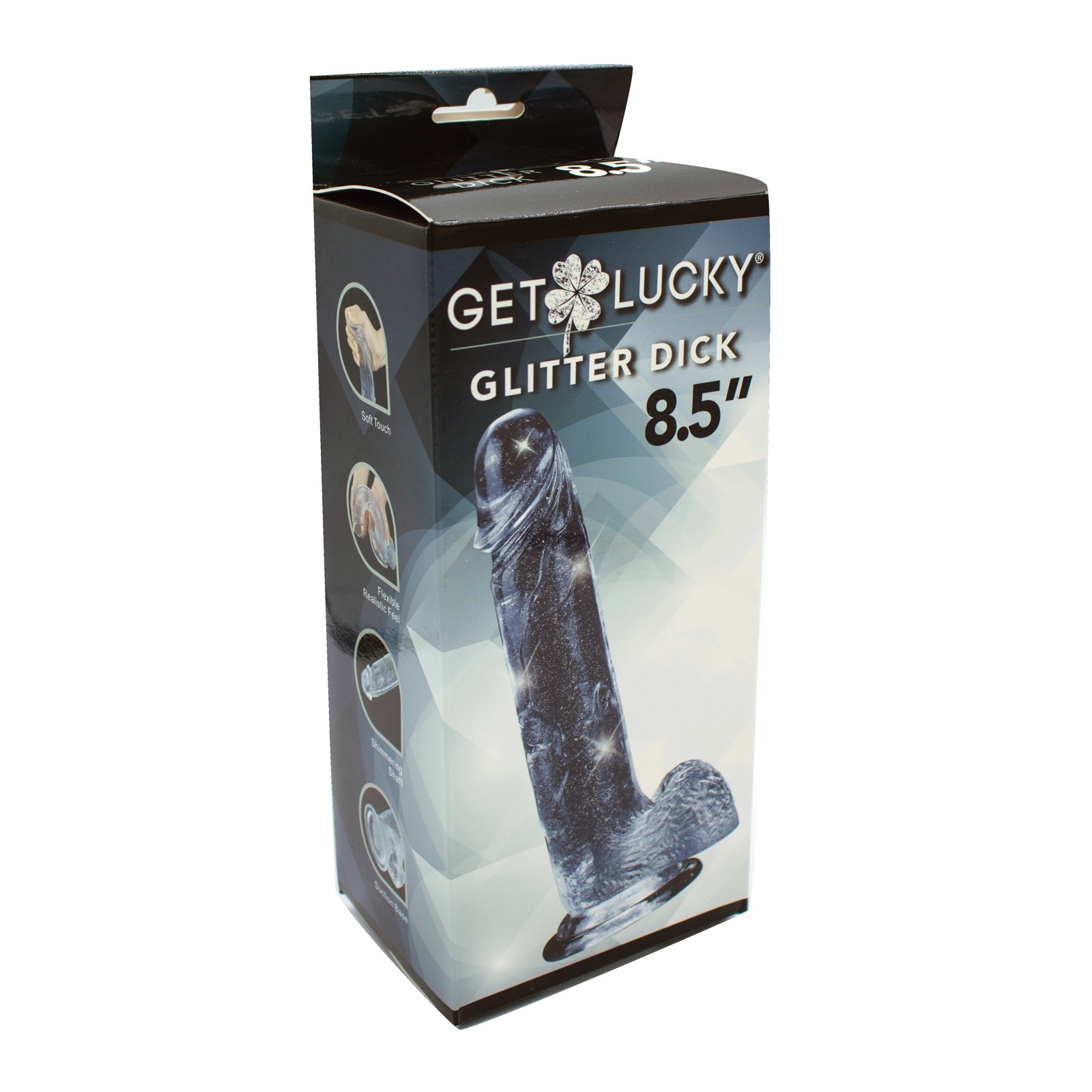 Get Lucky 8.5" Glitter Dick - Clear