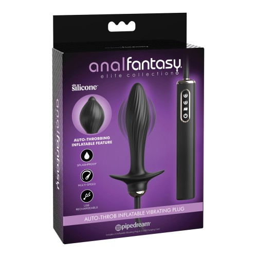 Plug Vibrador Inflable de la Colección Elite de Fantasía Anal