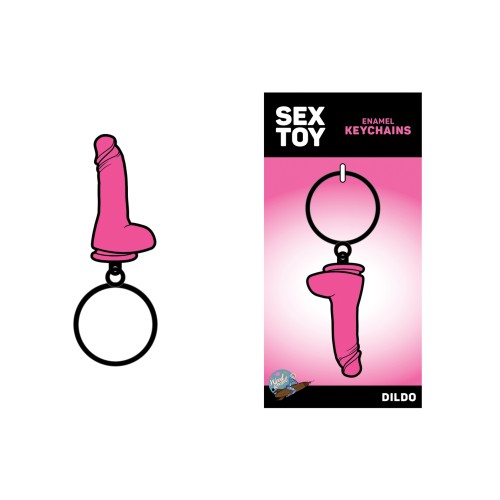 Wood Rocket Pink Dildo Keychain Novelty Accessory